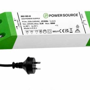LightEFX 24V 100W LED driver power supply with Australian flex and plug